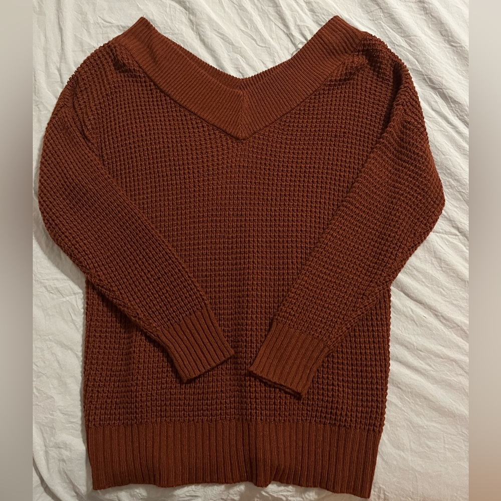 Burnt orange knit sweater
